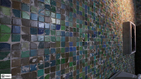 PBR - DIRTY TILES - 4K MATERIAL + SBS GRAPH