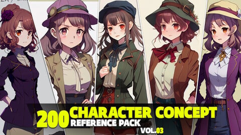200 Character concept Reference Pack Vol.03