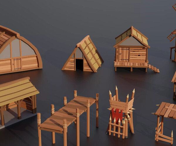 ArtStation - Medieval Village Low Poly Mega Pack RG | Game Assets