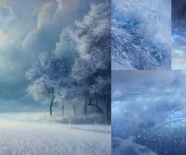 ArtStation - Winter Illustration 11 Pack Set | Artworks
