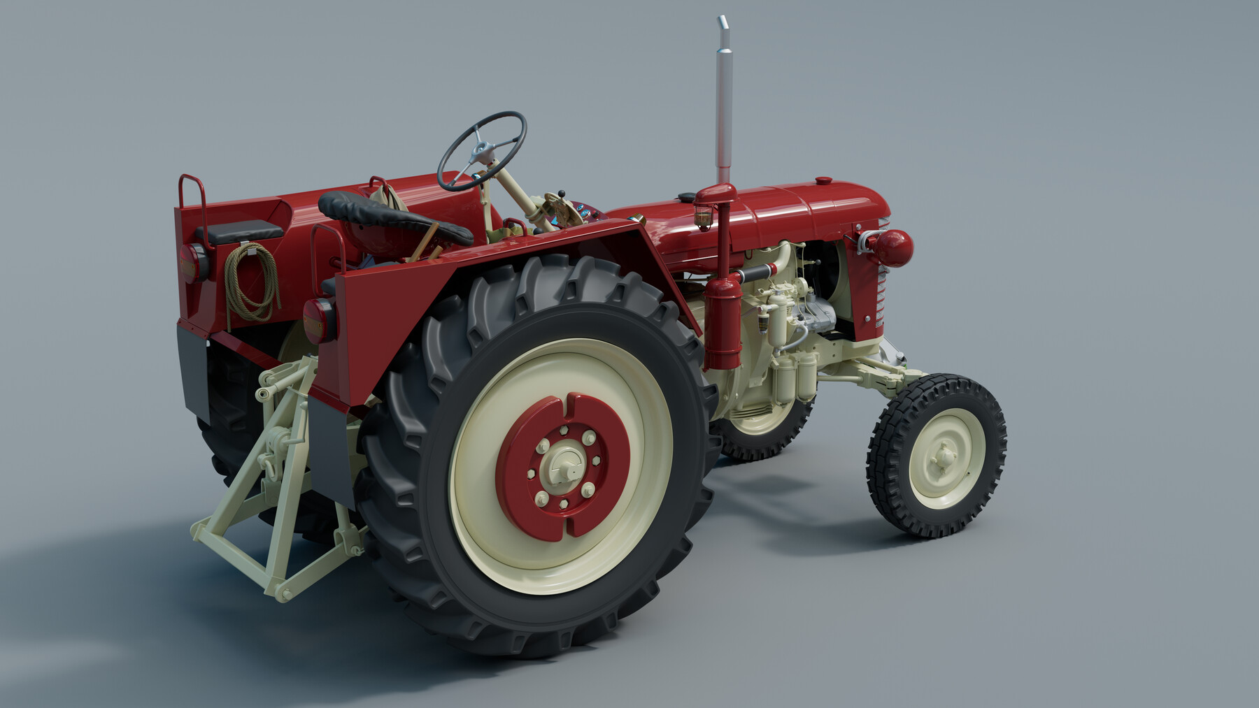 Artstation Tractor Zetor 25k 3d Model High Detailed Various Model