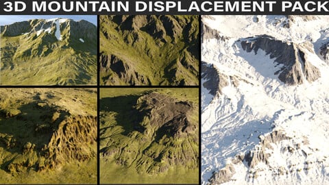 Mountain Displacement Maps Pack