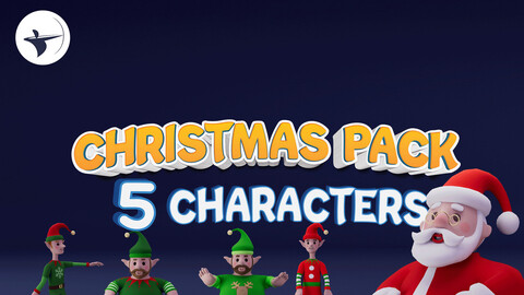 Santa Claus and Elves Christmas Characters