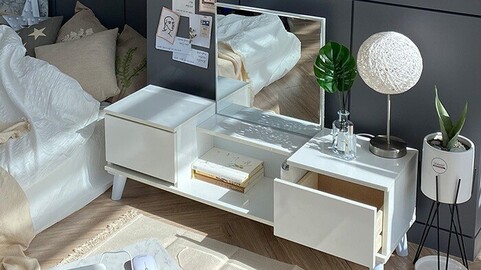 Season 2 Pepe Seating 1200 Storage Combined Dressing Table