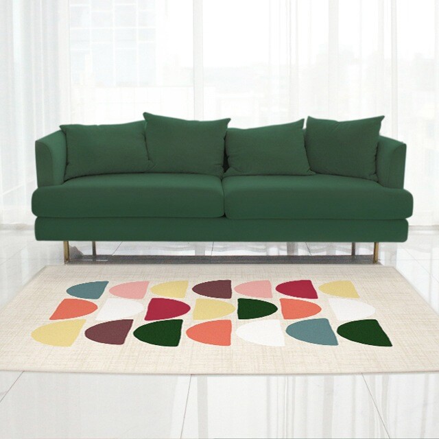ArtStation Modern Half Moon Rug Carpet Resources