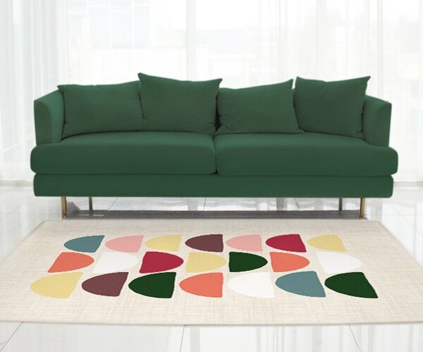 ArtStation Modern Half Moon Rug Carpet Resources