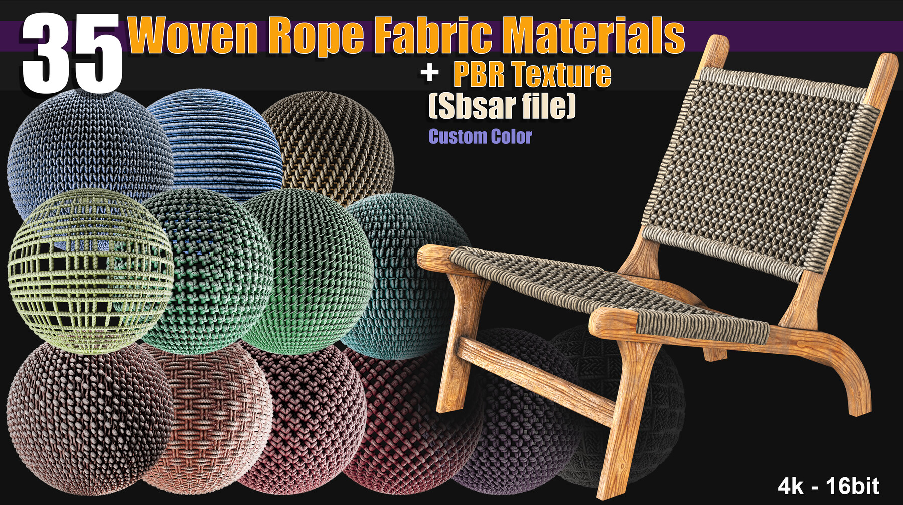 ArtStation Woven Rope Fabric Materials | Resources