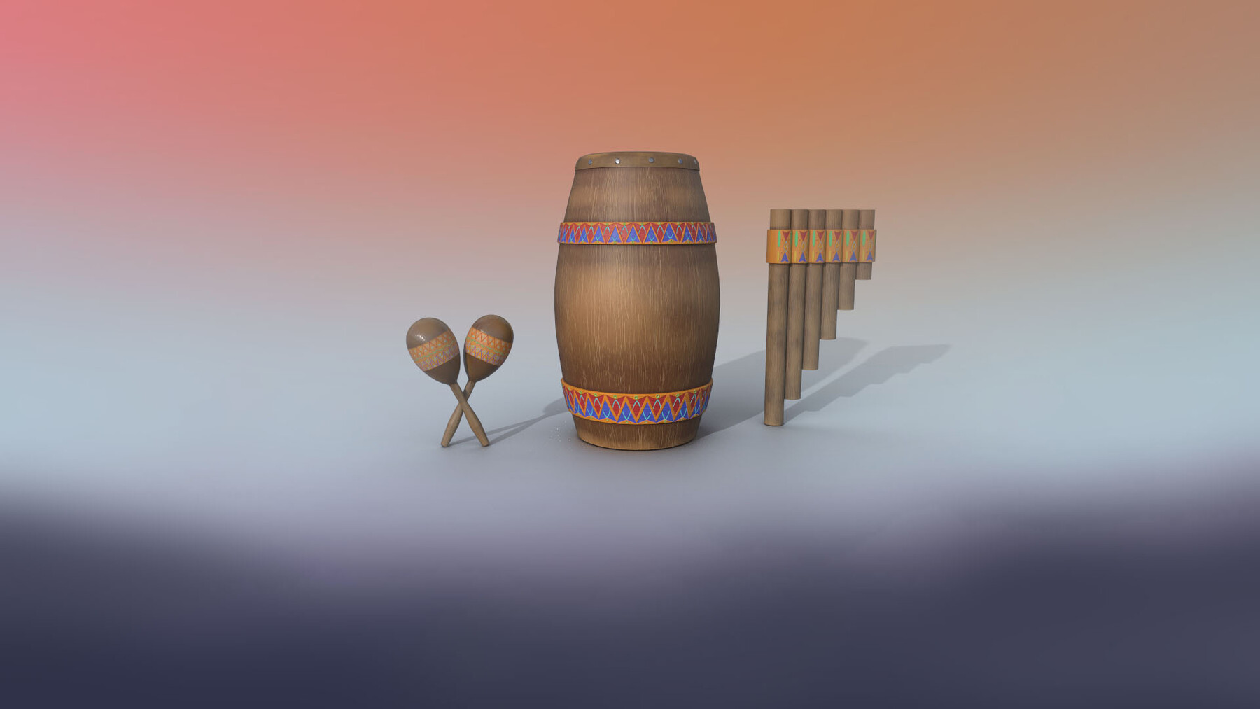ArtStation - Musical instruments PBR game ready 3D model Low-poly ...
