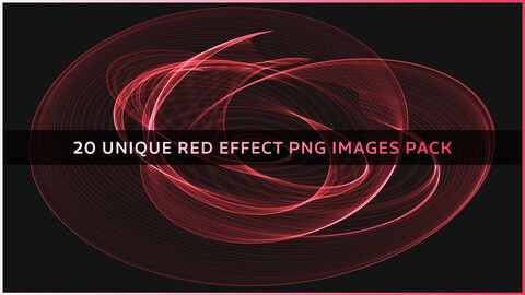 20 Unique Red Effect PNG Images Pack