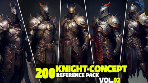 200 Knight-Concept Reference Pack Vol.01