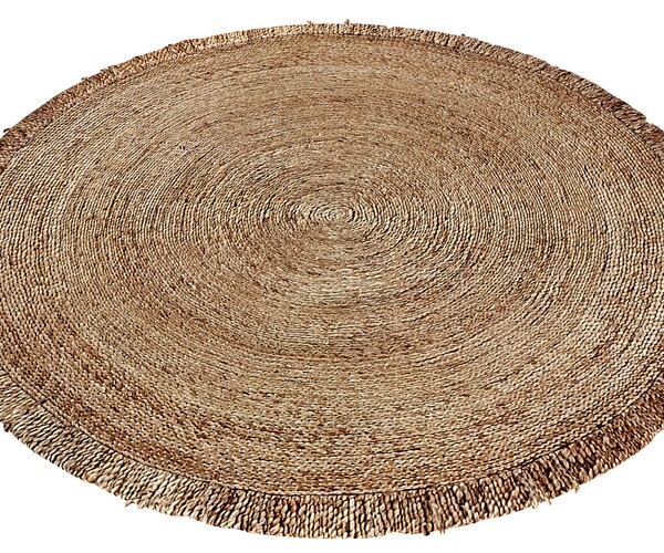 ArtStation Aftas Hand Woven Jute Braided Rug Round Natural Resources