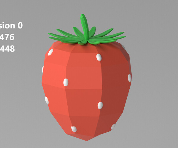 ArtStation - Cartoon Cute Strawberry Fruit 3D model | Resources