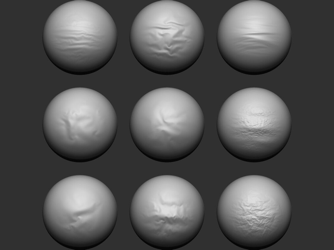 ArtStation - 50 Wrinkles Alphas + 1 VDM Brush for Zbrush | Brushes