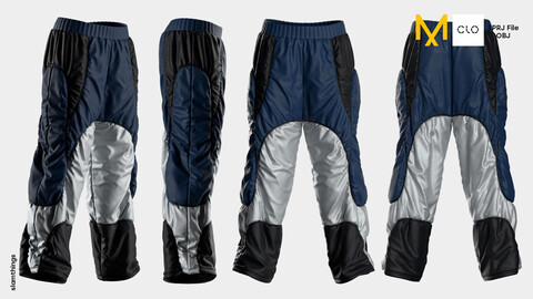 Streetwear Pants #010 - Clo 3D / Marvelous Designer + OBJ / DIGITAL FASHION / HYPEBEAST / FUTURE FASHION