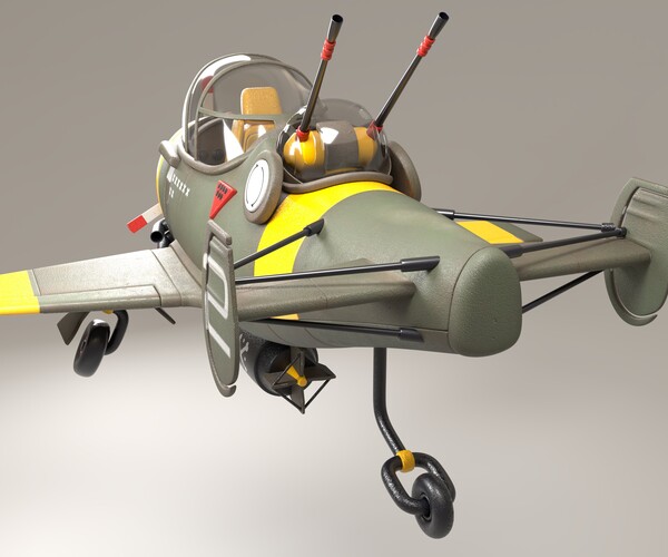 ArtStation - 3D airplane Bomber Modeling texturing with substance ...