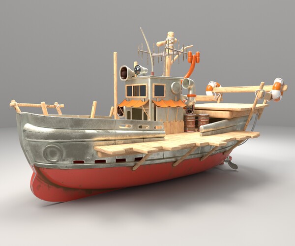 ArtStation - The fishing boat - 3D game asset / prop