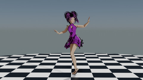 Dancing Girl in Kimono
