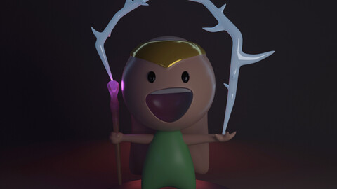 Diablo 2 Sorceress Chibi 3D Print Model