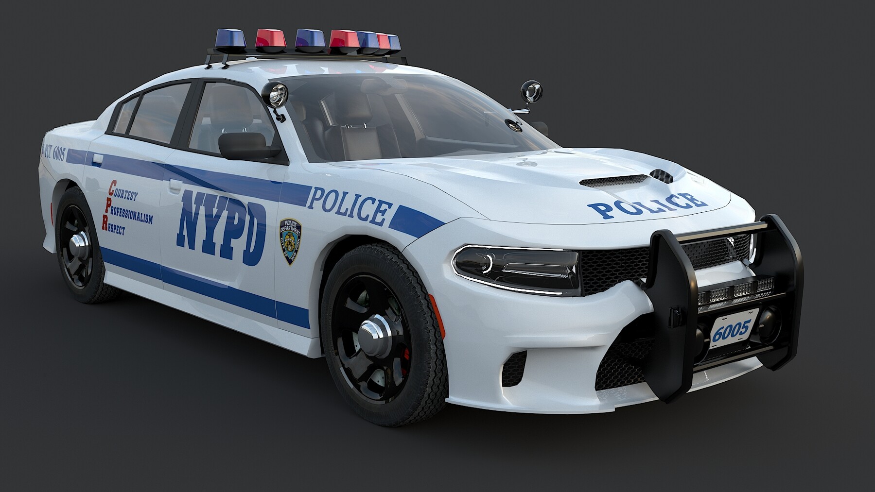 ArtStation Dodge Charger New York Police Department NYPD Game Assets