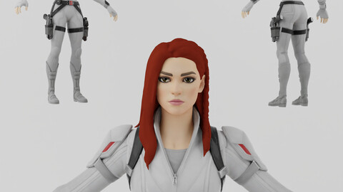 Black Widow Lowpoly Rigged