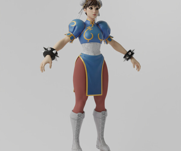 ArtStation - Chun Li Lowpoly Rigged | Resources