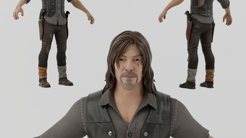 Daryl Dixon Lowpoly Rigged