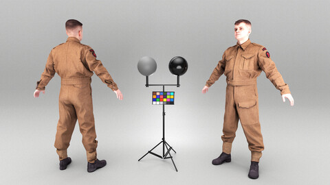 British soldier ready for animation 385