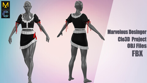 Clothes №139 "Marvelous Designer" /Zprj/ OBJ+FBX