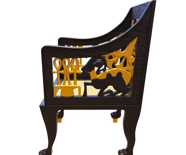 ArtStation Egyptian Furniture Yuya and Thuya Tomb Chair A Resources