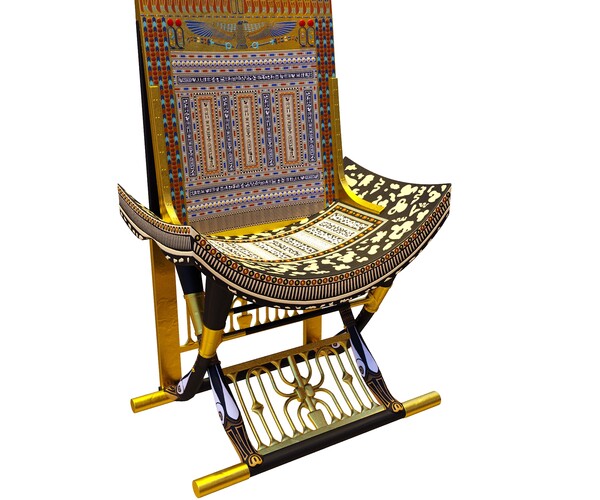 ArtStation - Egyptian Furniture Kit - Tutankhamun's Ceremonial Throne ...