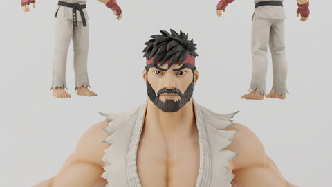 Ryu Lowpoly Rigged