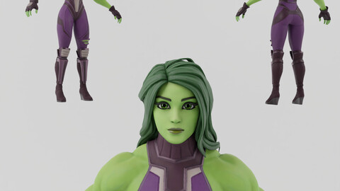 She Hulk Lowpoly Rigged