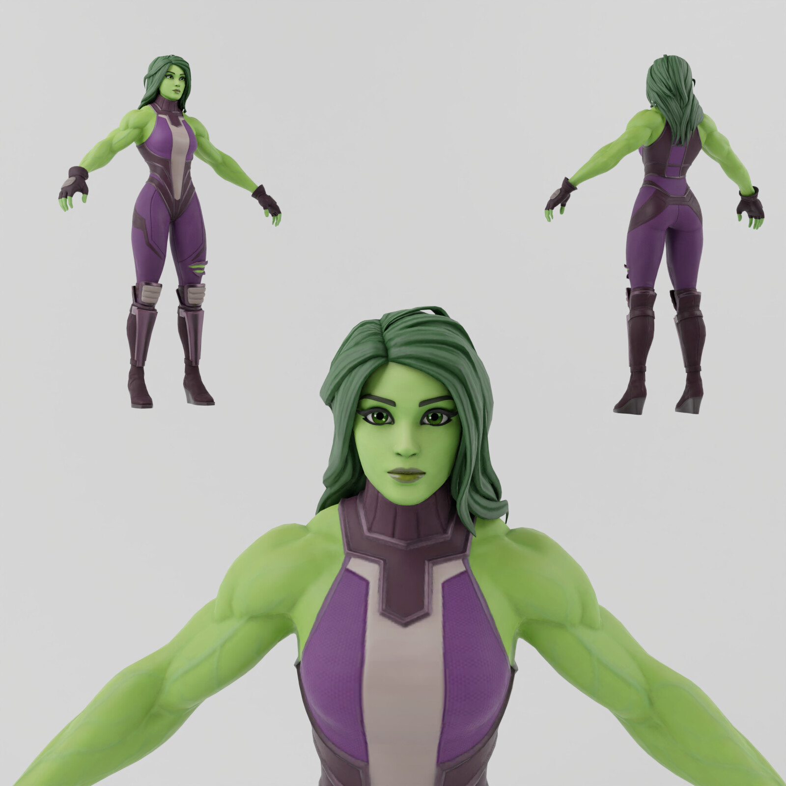 ArtStation - She Hulk Lowpoly Rigged | Resources