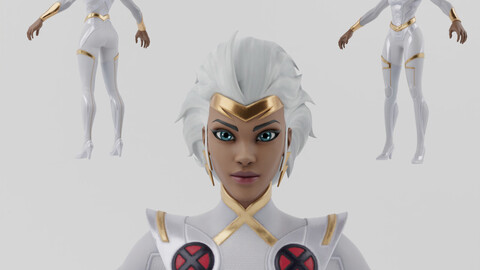 Storm X-Men Lowpoly Rigged