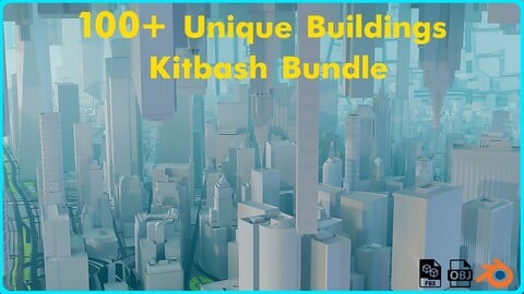 100+ Unique Building Kitbash Bundle VOL-1