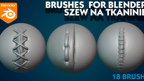 Blender Brush pack -seam on fabric