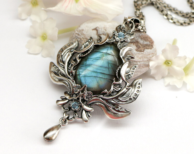 ArtStation - Fantasy sculpted pendant necklace for a cabochon. Jewelry ...