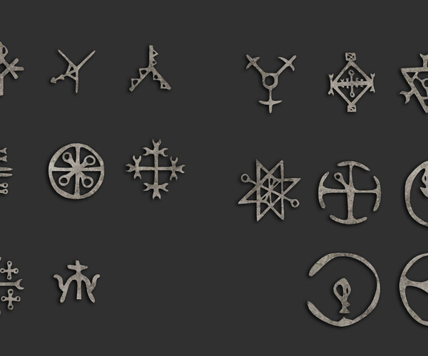 ArtStation - 300+ Runes Alpha Pack 8K | Brushes