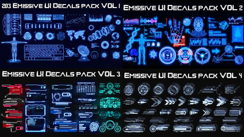 Bundle! Emissive Ui Decals Pack | Png | Kpack | Decal Machine