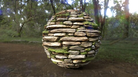 11 -  Mossy Stone Wall Substance materials