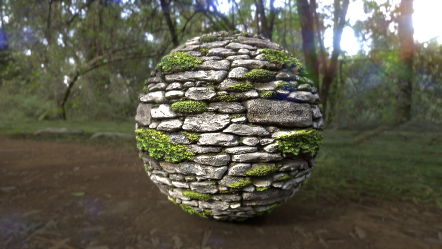 ArtStation - 11 - Mossy Stone Wall Substance materials | Game Assets