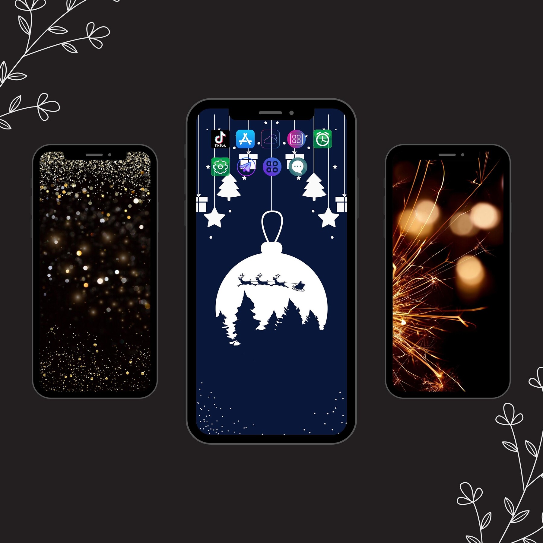 ArtStation - Christmas Wallpapers, Digital Download, New year Phone