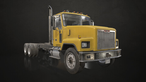 Classic Truck - Yellow - Low Poly