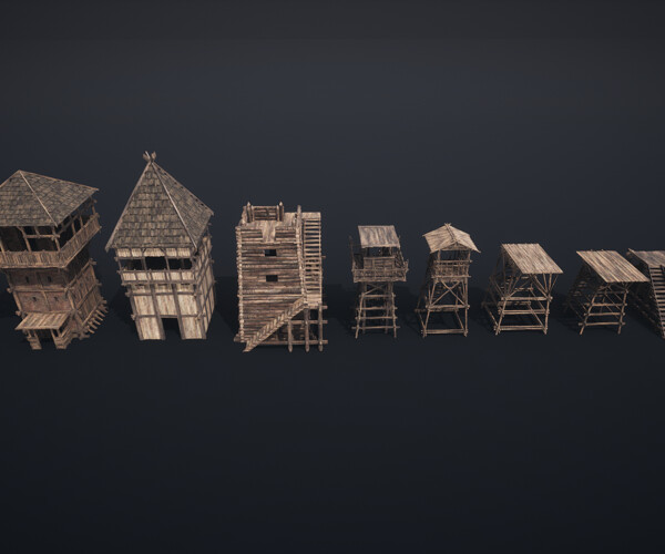 ArtStation - WATCHTOWER PLATFORM MEDIEVAL SLAVIC TOWER VILLAGE ...