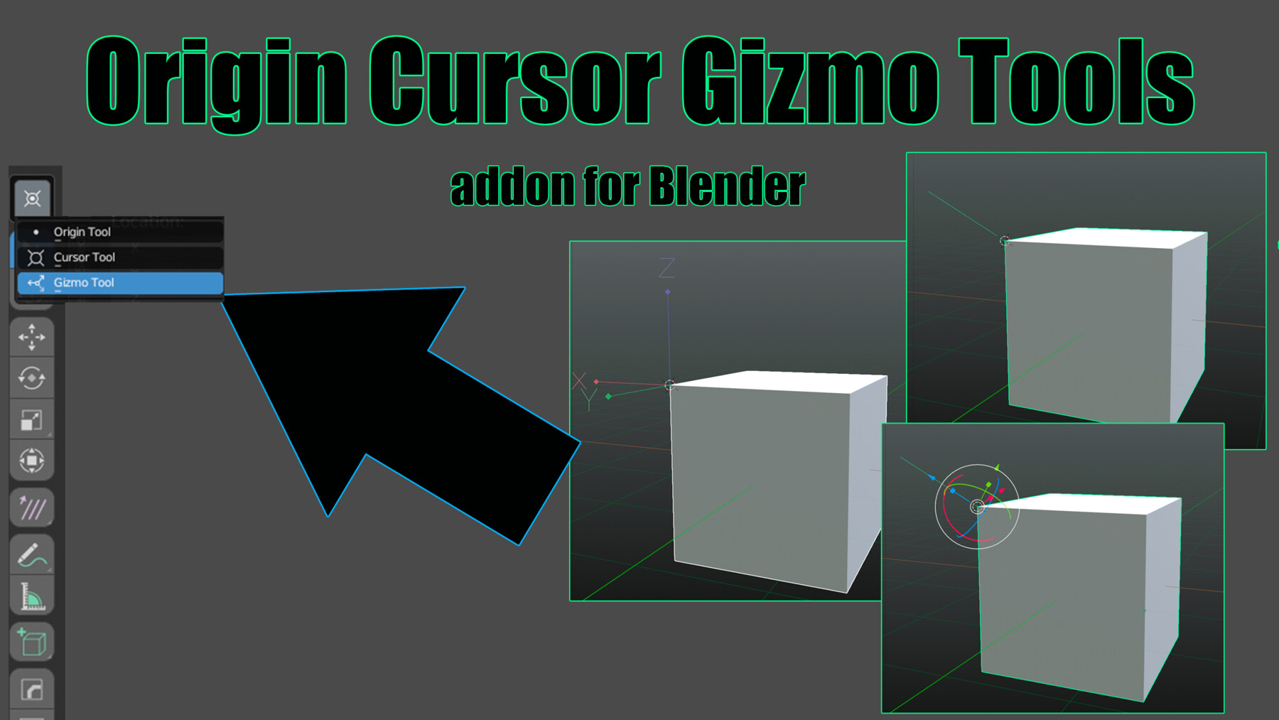 ArtStation - Origin Cursor Gizmo Tools Addon For Blender | Resources