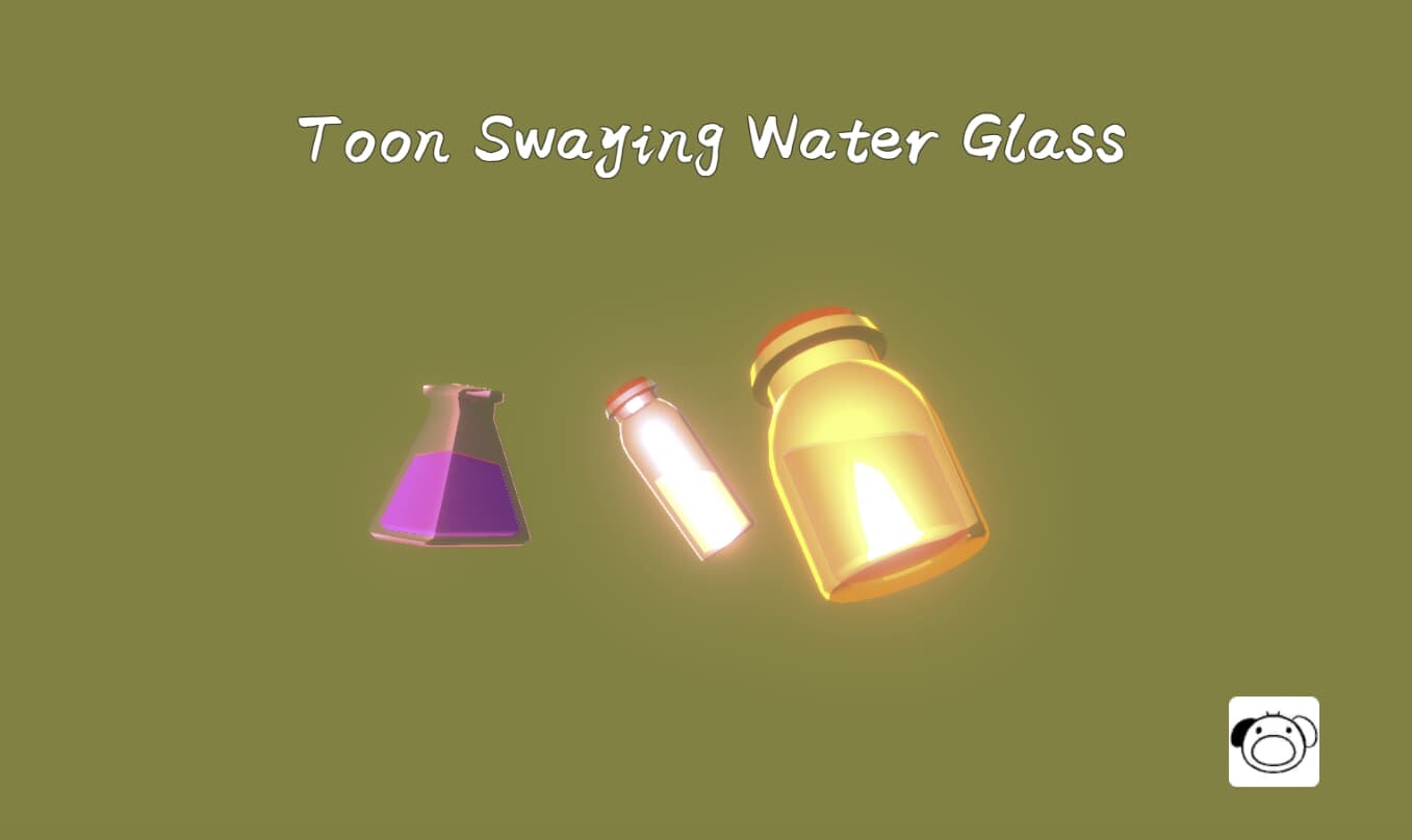 ArtStation Unity Shader Toon Swaying Water Glass Game Assets