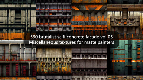 530 Brutalist scifi concrete facade vol 05