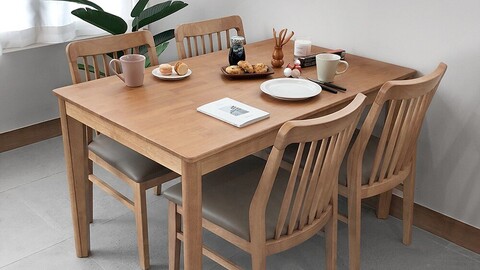 Legend 4-person wooden dining table set