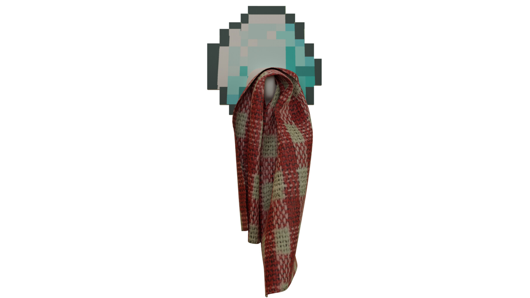 ArtStation Diamond Towel holder minecraft Game Assets