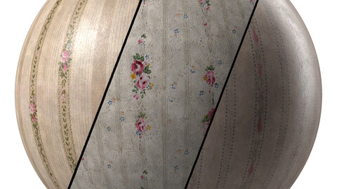 WallPaper Materials 4- By 3 Patterns, Seamless, Pbr, 4k